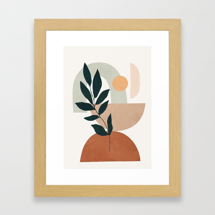 Soft Shapes Iv Framed Art Print by City Art - Conservation Natural - X-Small-10x12