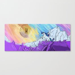 A Wild Pandoracorn in a field of Eridium  Canvas Print