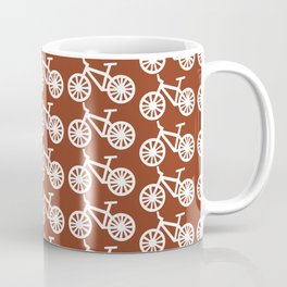 Bike Lover Cyclist Brown Print Pattern Mug