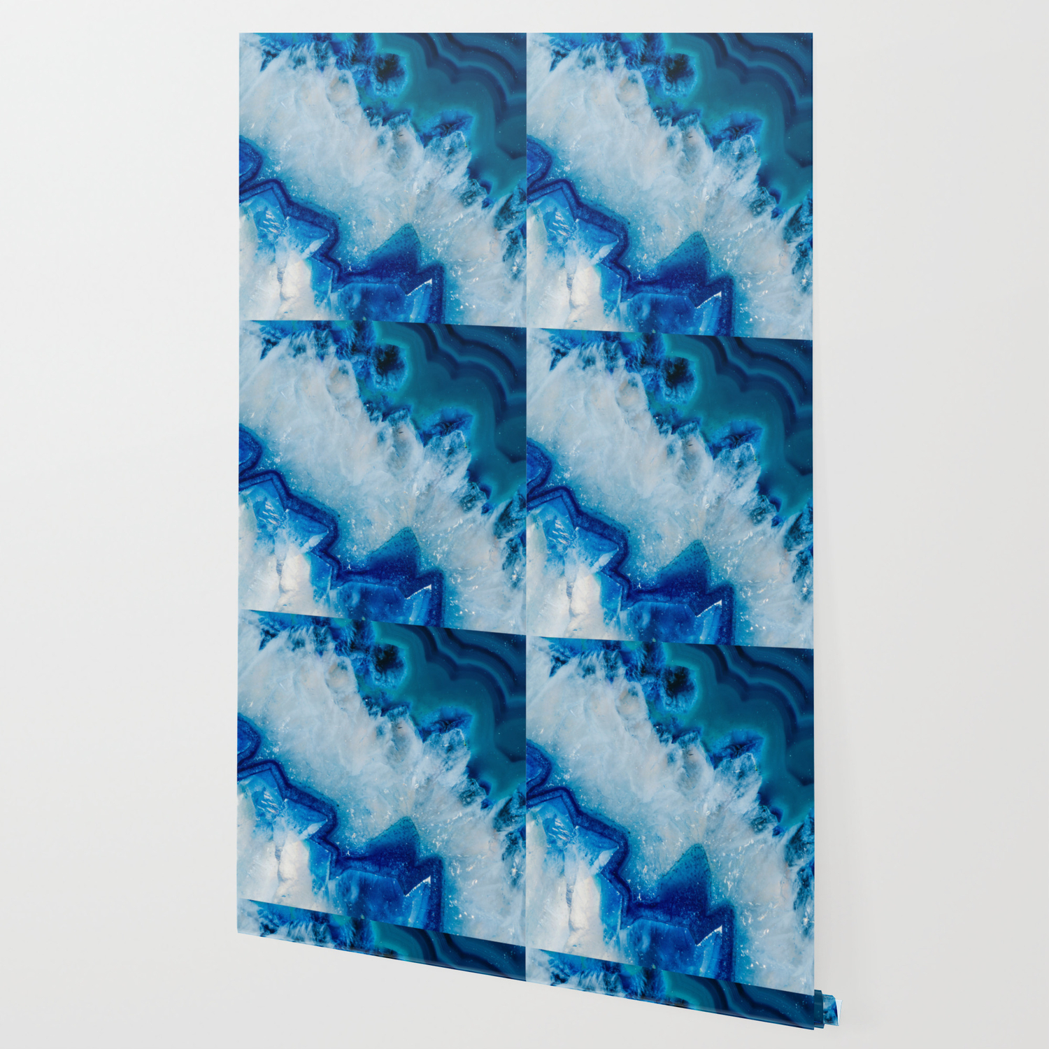 Royally Blue Agate Wallpaper By Thequarry Society6