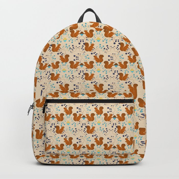 Squirrel with acorn berries pattern Backpack