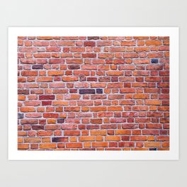 Red Bricks Art Print | Photo, Blocks, Bricks, Color, Wall, Stone, Building, Architecture, Clay, Blocked 