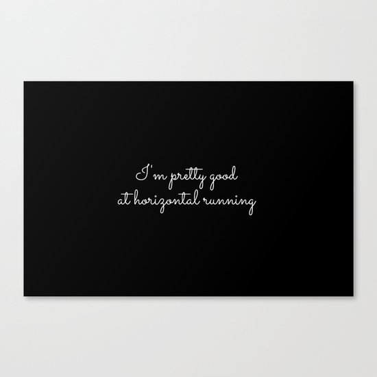 horizontal running #1 Canvas Print