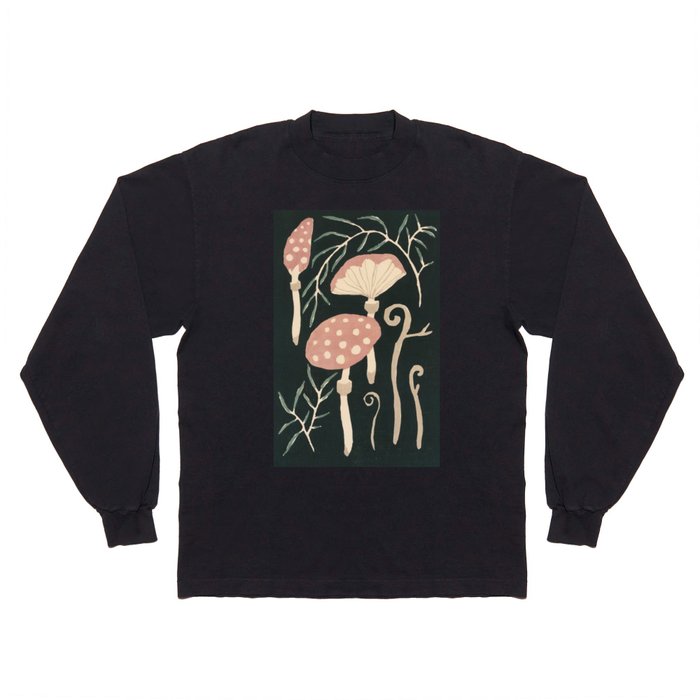 Yumeji Takehisa - Kinoko (Mushroom) Woodblock art Long Sleeve T Shirt