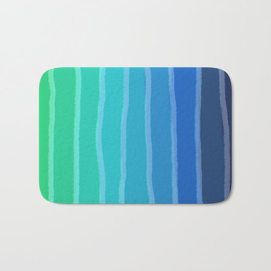 Vertical Color Tones #2 - Rainbow Collection Bath Mat