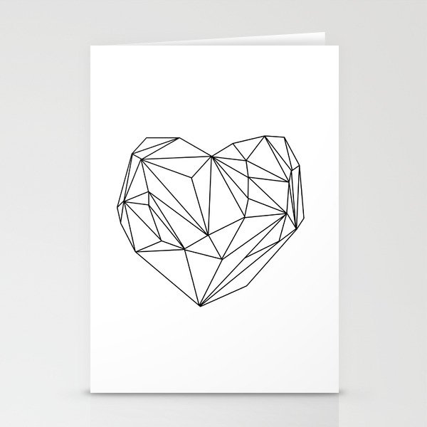 Heart Graphic (black on white) Stationery Cards