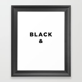 Black and White Framed Art Print