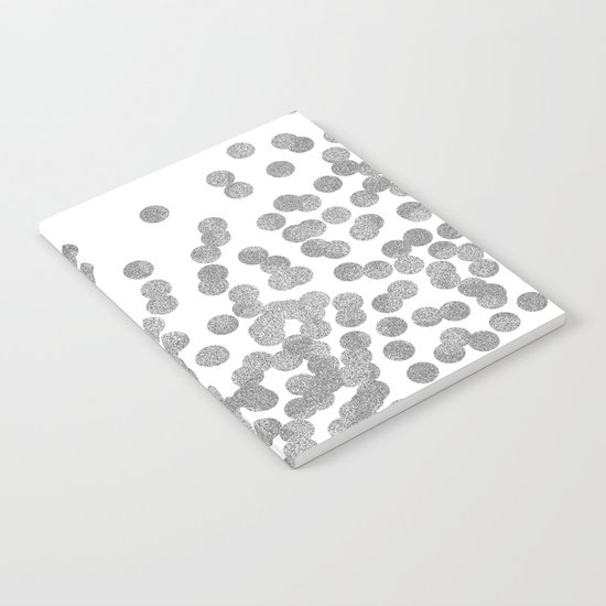 Silver Glitter Drops in bold and cute modern minimal colors for trendy gifts and glitter phone case Notebook