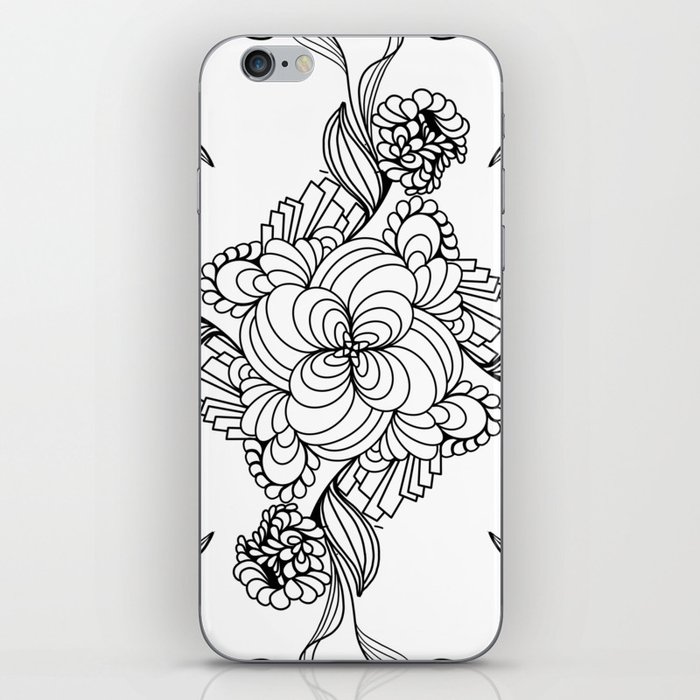 Flower Doodle Caboodle 2 iPhone Skin