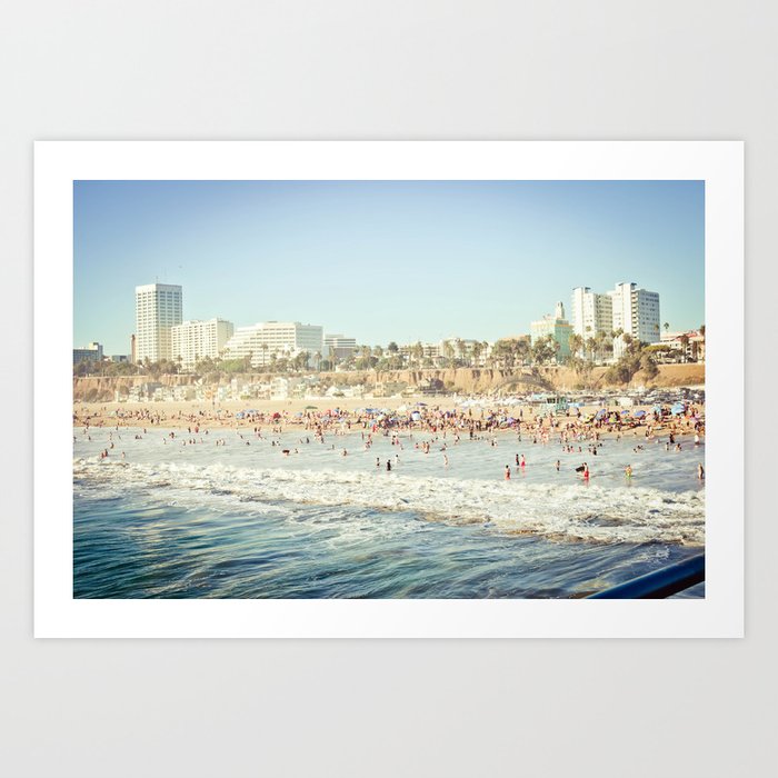 Santa Monica Beach Art Print By Mdeephotography Society6