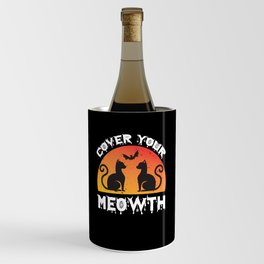 Cover Your Meowth Funny Halloween Wine Chiller