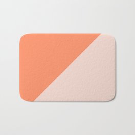 Bright Orange & Nude pink - oblique Bath Mat | Pattern, Orange, Graphicdesign, Nude, Diagonal, Digital, Solid, Pink, Oblique 
