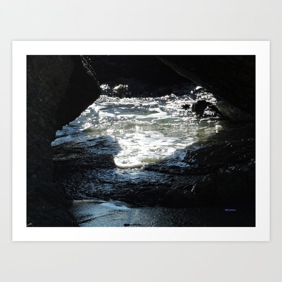 Laguna Beach Surf on the Rocks #1 Art Print