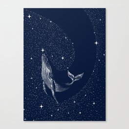 starry whale Canvas Print