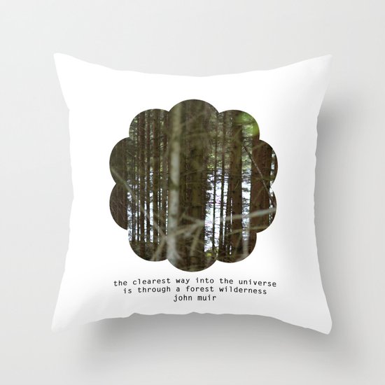 the clearest way into the universe Throw Pillow