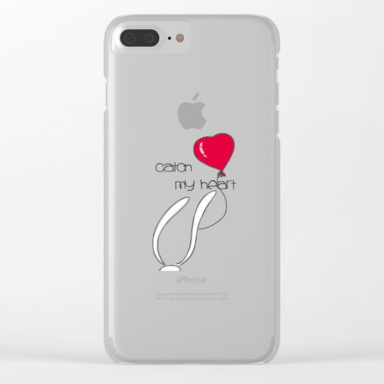 Catch my heart Clear iPhone Case