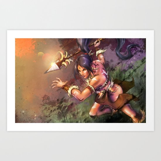The Bestial Huntress Art Print