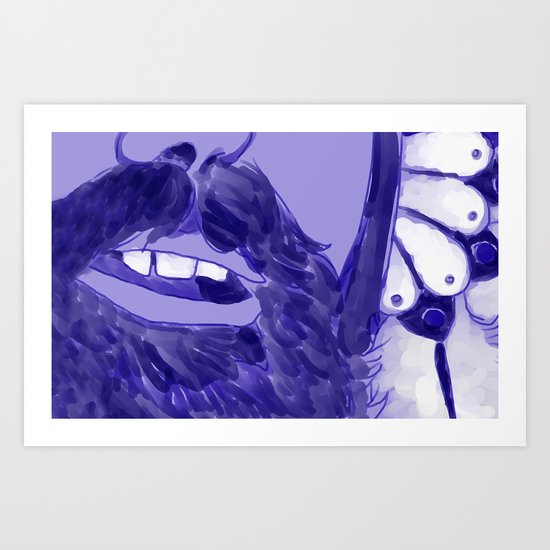 "Faces - Petty" by Virginia McCarthy Art Print