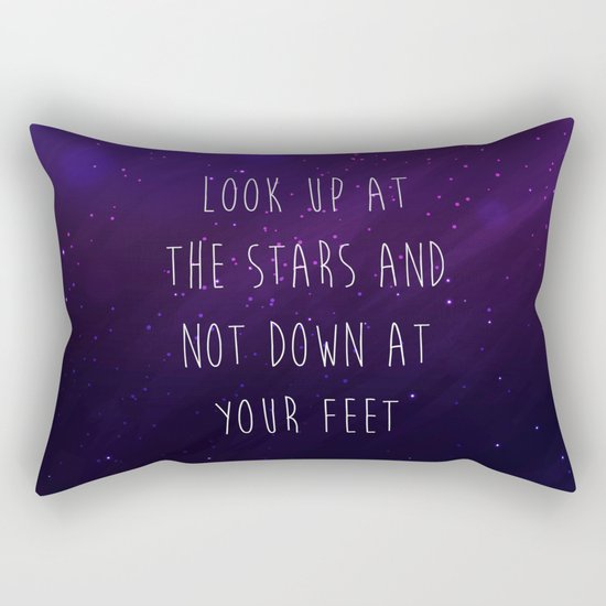 Look Up At The Stars Motivational Quote Rectangular Pillow