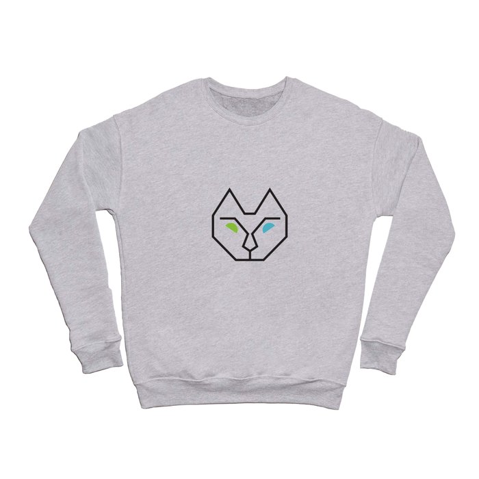 Abstract Multicolored Cat Crewneck Sweatshirt