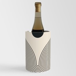 Tulip Seed Mid Century Modern Minimalist Line Art  Wine Chiller