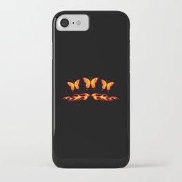 Orange Butterfly Tattoo Tribal Flames y2k Egirl Aesthetic iPhone Case