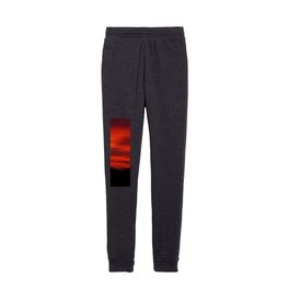 Red Sky Black Hills Sunset Landscape Kids Joggers