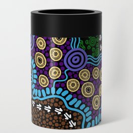 Authentic Aboriginal Art - Untitled (new) Can Cooler
