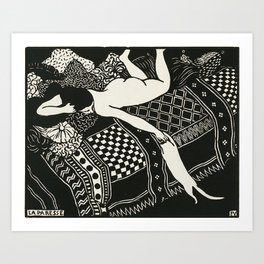 LAZINESS - FELIX EMILE-JEAN VALLOTTON Art Print