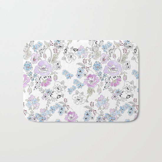Watercolor . Spring .1 Bath Mat