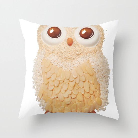Owl Collage #5 Throw Pillow
