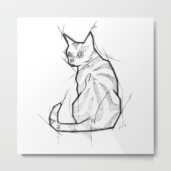 Cat Handmade Drawing Made In Pencil And Ink Tattoo Sketch