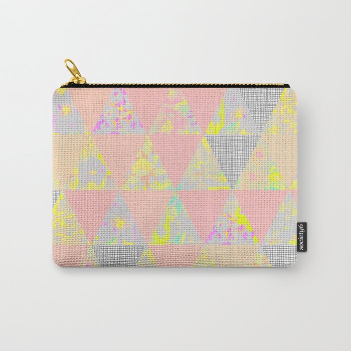 PASTEL NEON GEO FLORALS Carry-All Pouch