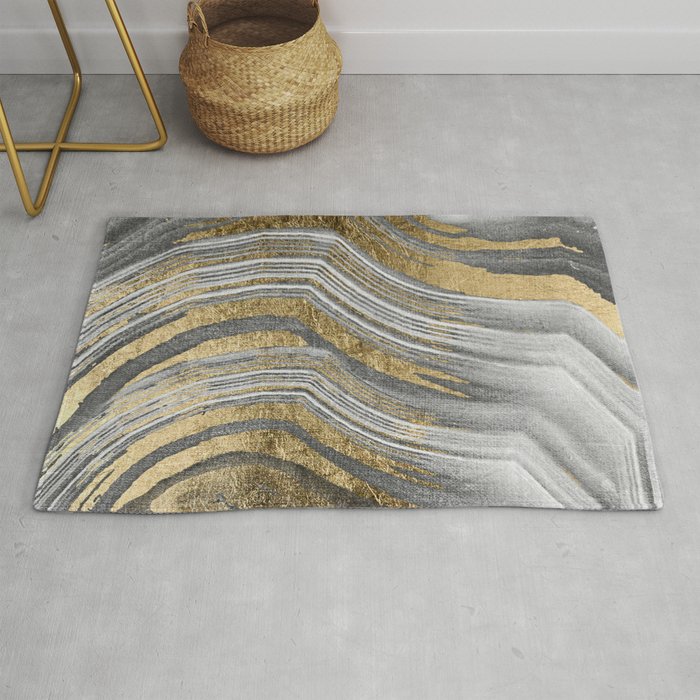Abstract paint modern Rug