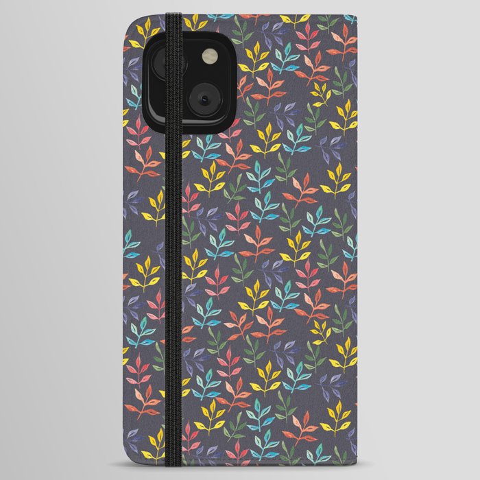 Florida Inspired Rainbow Leaves iPhone Wallet Case