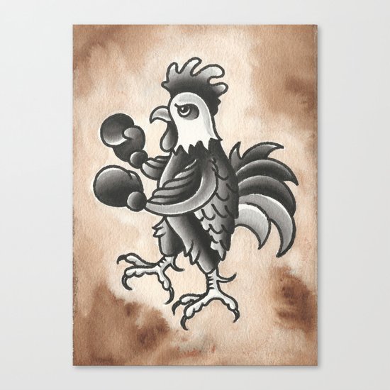 Cock Fight Canvas Print