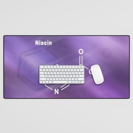 Niacin (nicotinic acid) molecule, vitamin B3 Structural chemical formula Desk Mat