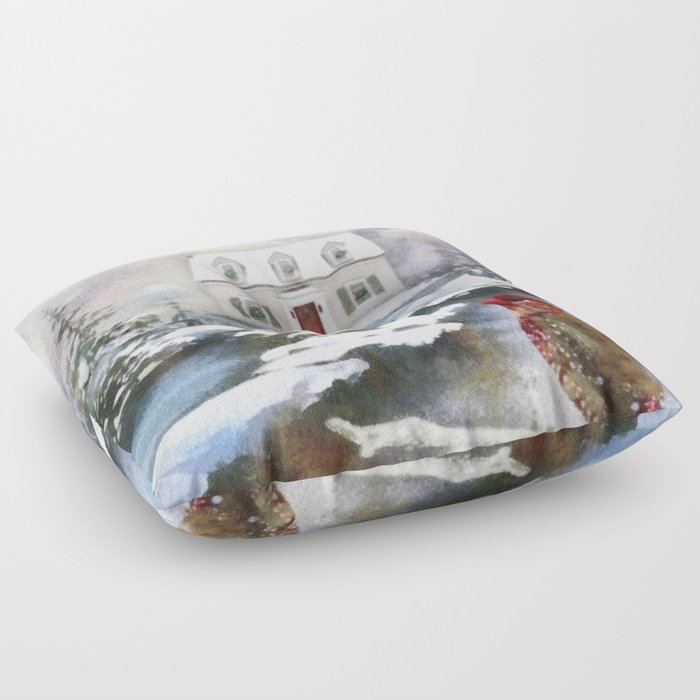 Christmas Visitor Floor Pillow