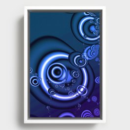 blue bubbles Framed Canvas