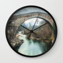 The hump-backed Roman Bridge Wall Clock