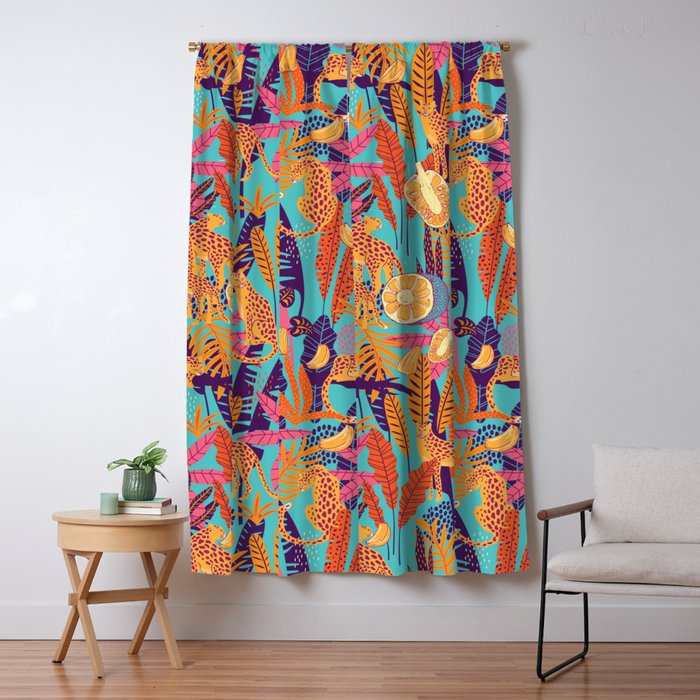 Jackfruit Jaguar Jungle Blackout Curtain By Mokalache Society6