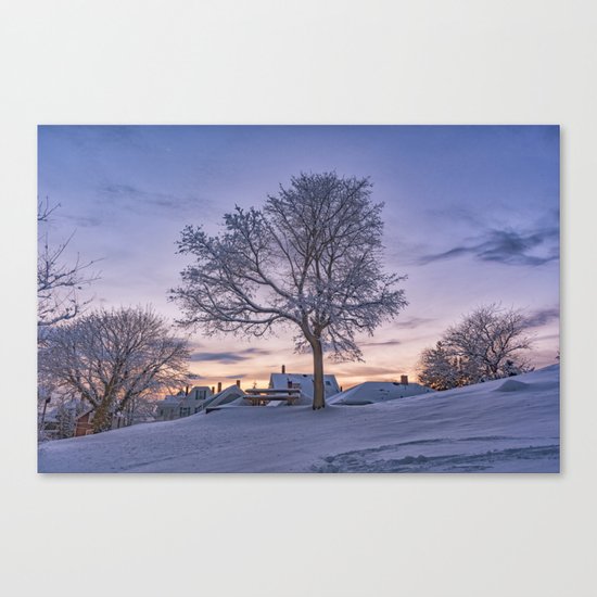 Winter sunset Canvas Print