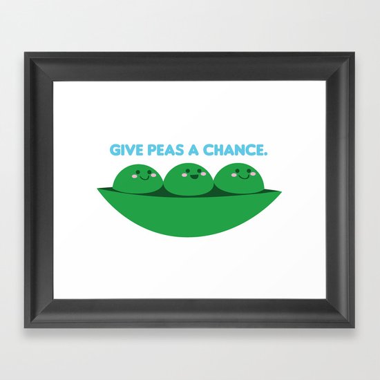 Give Peas A Chance Framed Art Print