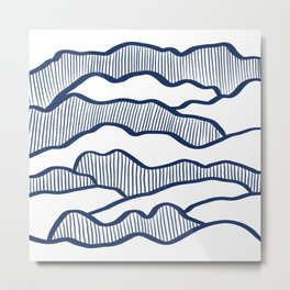 Abstract mountains line 1 Metal Print