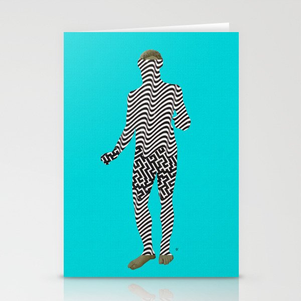 Statue statically Blue Stationery Cards