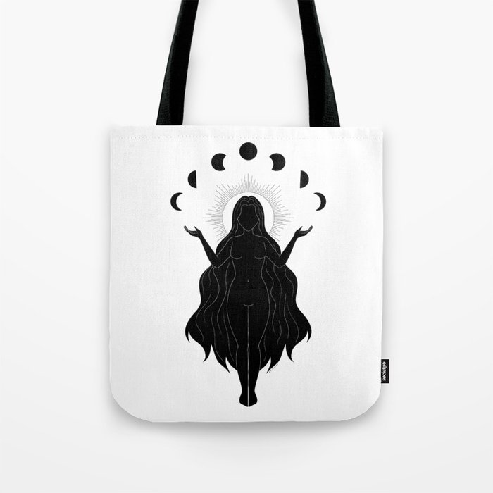 Divine Feminine - Black and White Tote Bag
