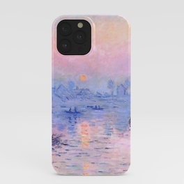 Claude Monet "Sunset on the Seine at Lavacourt. Winter Effect" iPhone Case