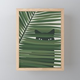 Cat and Plant 53 Framed Mini Art Print