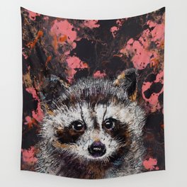 Baby Raccoon Wall Tapestry