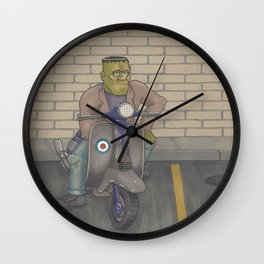 Frankenstein Scooter Wall Clock